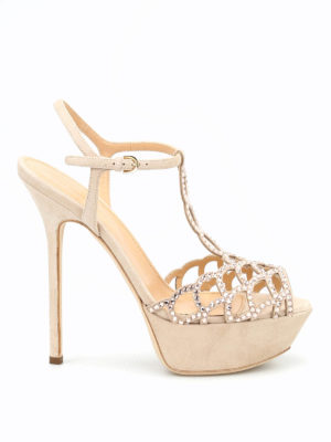 SERGIO ROSSI: sandali - Sandali con plateau Tresor Royal