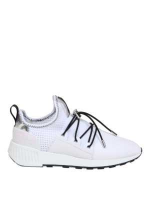 SERGIO ROSSI: trainers - Mesh and leather sock sneakers