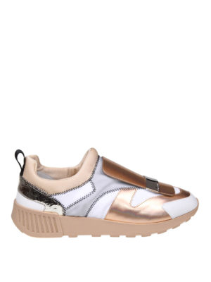 SERGIO ROSSI: sneakers - Sneaker sr1 slip on in pelle e tessuto