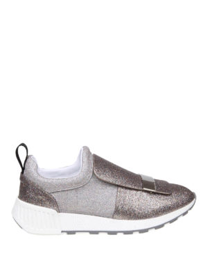 SERGIO ROSSI: sneakers - Sneaker sr1 Running in tessuto glitterato