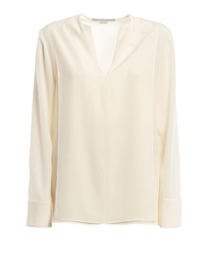 STELLA McCARTNEY: blouses - V neck silk crepe blouse