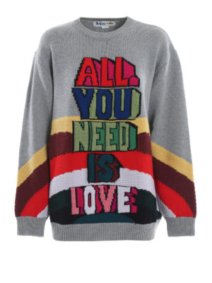 STELLA McCARTNEY: maglia collo rotondo - Maglione jacquard All you need is love