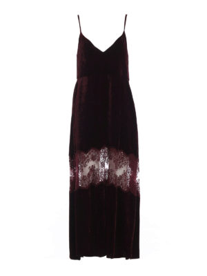 STELLA McCARTNEY: abiti da sera - Abito sottoveste Kelsey in velluto con pizzo