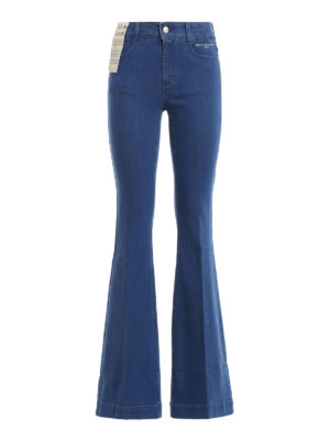 STELLA McCARTNEY: jeans a zampa - Jeans a zampa in cotone organico