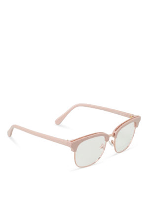 Stella Mccartney: glasses - Chain detailed pink eye glasses