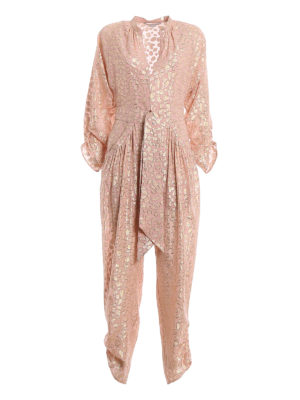 STELLA McCARTNEY: jumpsuits - Polka dot silk belted jumpsuit
