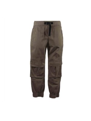 Stella McCartney Kids: trousers - Broken Twill Cargo pants in Khaki color