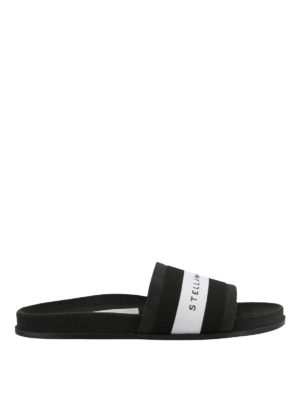 STELLA McCARTNEY: sandali - Sandali a fascia con banda logo a righe