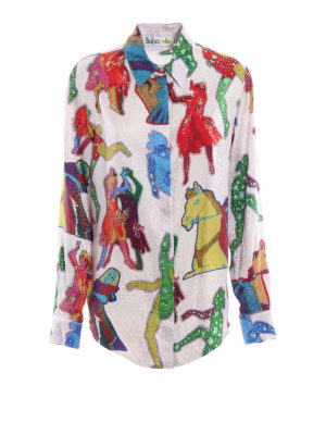STELLA McCARTNEY: camicie - Camicia stampata All Together Now in seta