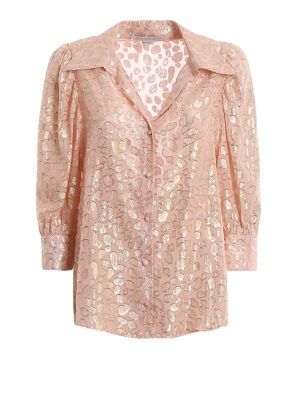 STELLA McCARTNEY: shirts - Lamé pattern silk shirt