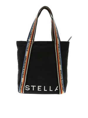 STELLA McCARTNEY: shoulder bags - Zip Tote medium bag in black with logo