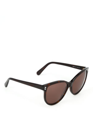 STELLA McCARTNEY: occhiali da sole - Occhiali da sole havana con strass
