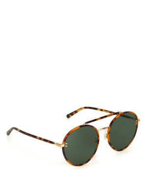 STELLA McCARTNEY: occhiali da sole - Occhiali da sole havana con doppio ponte