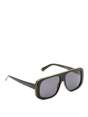 STELLA McCARTNEY: occhiali da sole - Occhiali da sole con catena dorata