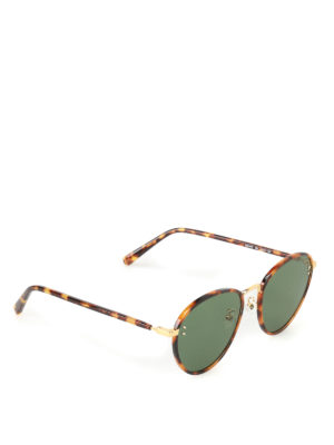 Stella Mccartney: sunglasses - Green lenses tortoise sunglasses