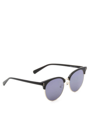 Stella Mccartney: sunglasses - Half-frame acetate round sunglasses