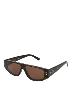 STELLA McCARTNEY: sunglasses - Havana bio-material sunglasses