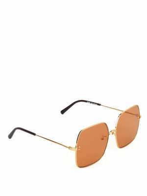 STELLA McCARTNEY: occhiali da sole - Occhiali da sole over con lenti arancioni