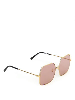 STELLA McCARTNEY: occhiali da sole - Occhiali da sole over con lenti rosa