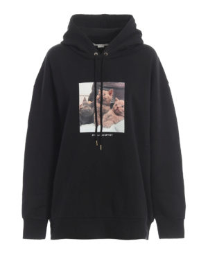 STELLA McCARTNEY: Felpe e maglie - Felpa con cappuccio e stampa gatti