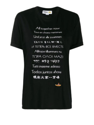STELLA McCARTNEY: t-shirts - All Together Now print black T-shirt
