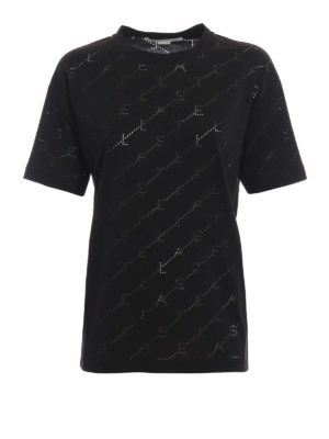 STELLA McCARTNEY: t-shirt - T-shirt in jersey monogram dévoré
