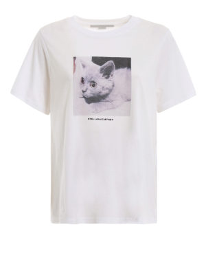 STELLA McCARTNEY: t-shirt - T-shirt con stampa gatto