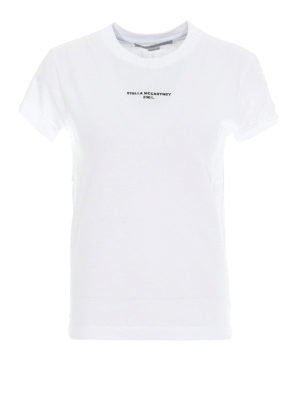 STELLA McCARTNEY: t-shirts - Logo lettering organic jersey T-shirt