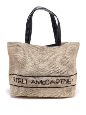 STELLA McCARTNEY: totes bags - Raffia medium tote