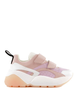 STELLA McCARTNEY: sneakers - Sneakers platform con patchwork rosa Eclypse
