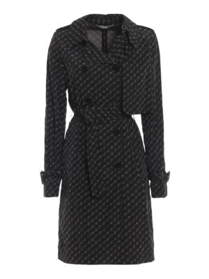 STELLA McCARTNEY: cappotti trench - Trench con stampa del logo all over