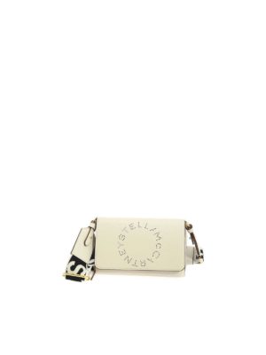 STELLA McCARTNEY: wallets & purses - Eco Soft wallet in beige with shoulder strap