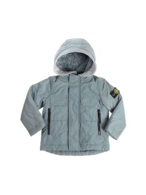 Stone Island Junior: casual jackets - Grey jacket with logo