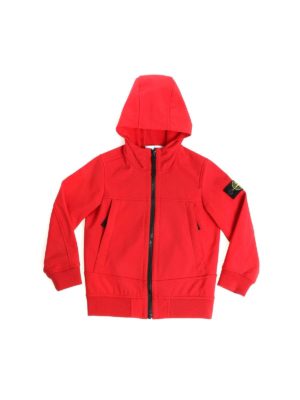 Stone Island Junior: casual jackets - Red jacket with logo