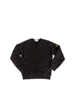 Stone Island Junior: Sweatshirts & Sweaters - Cotton sweatshirt in black