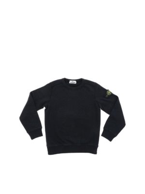 Stone Island Junior: Sweatshirts & Sweaters - Cotton sweatshirt in midnight blue