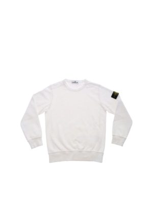 Stone Island Junior: Sweatshirts & Sweaters - Cotton sweatshirt in white