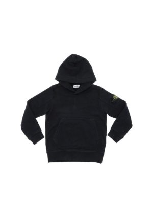 Stone Island Junior: Sweatshirts & Sweaters - Dark blue hooded sweatshirt