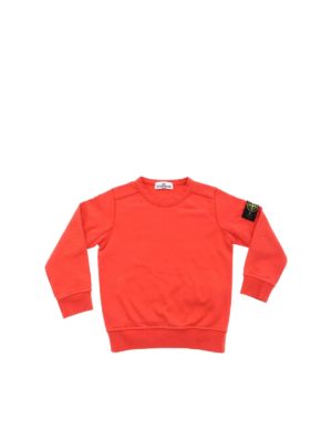 Stone Island Junior: Sweatshirts & Sweaters - Logo patchsweatshirt in Coral red