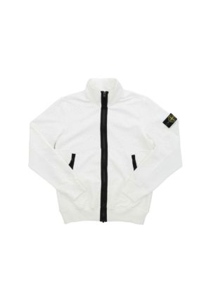 Stone Island Junior: Sweatshirts & Sweaters - Sweatshirt with logo patch in white