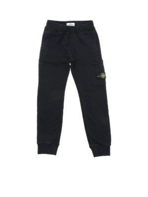 Stone Island Junior: trousers - Blue cotton pants
