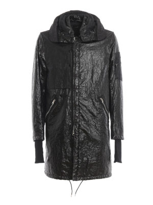 STONE ISLAND: parkas - Dual Grid Nylon black parka