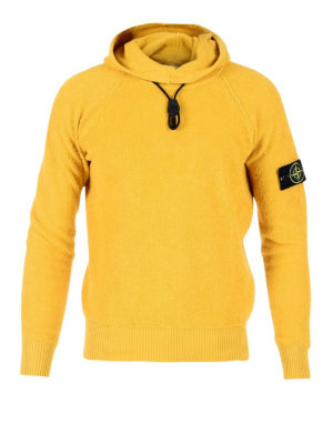 STONE ISLAND: Felpe e maglie - Felpa in spugna color senape con cappuccio