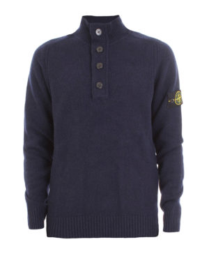 STONE ISLAND: maglia a collo alto e polo - Pullover in lana con collo in piedi