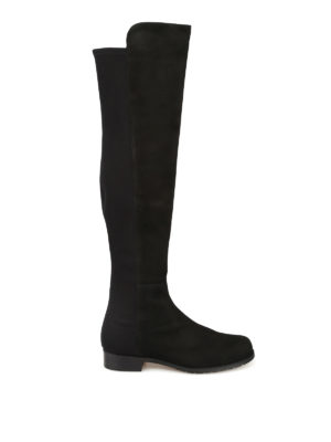 Stuart Weitzman: stivali - Stivali 5050 in pelle scamosciata nera