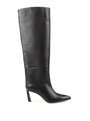 Stuart Weitzman: stivali - Stivali neri Emiline in pelle