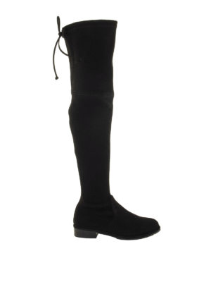 Stuart Weitzman: stivali - Stivali Lowland in camoscio stretch nero