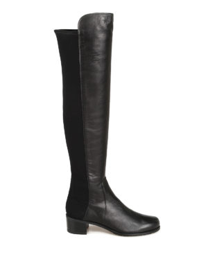 Stuart Weitzman: boots - Reserve black leather and fabric boots