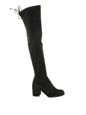 Stuart Weitzman: stivali - Cuissard Tieland in camoscio stretch