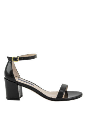 Stuart Weitzman: sandals - Black patent leather heeled sandals
